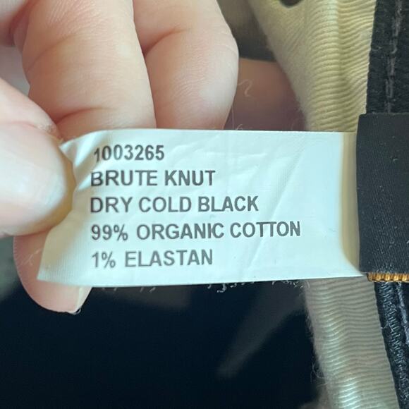 Nudie Jeans Men Brute Knut Jeans 29X28 Dry Cold Black Organic Casual Minimalist - Picture 9 of 10